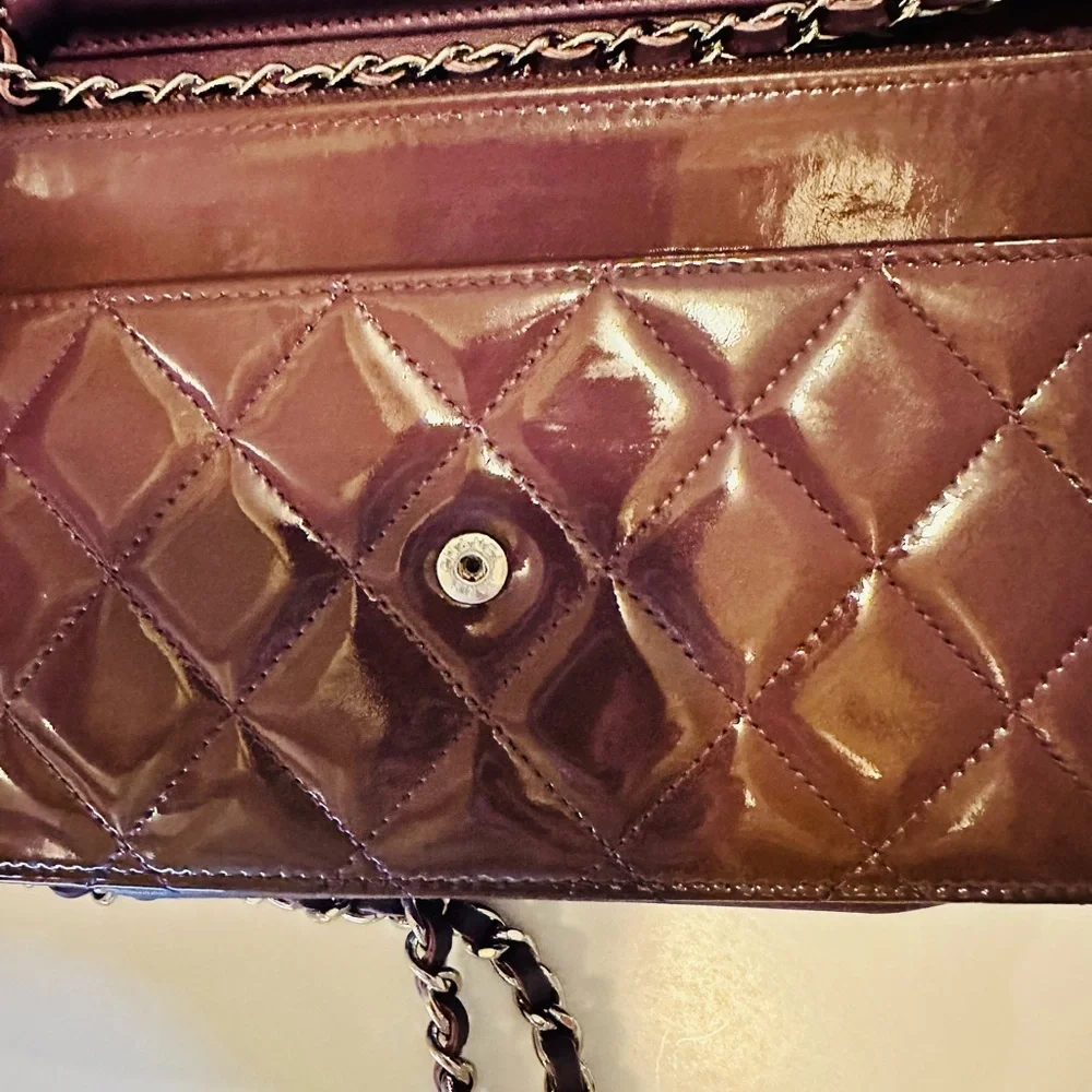 Chanel Quilted Burgundy Wallet On Chain - Picture 15 of 16